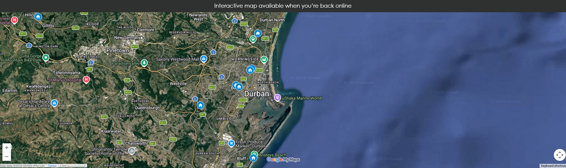 Map unavailable offline