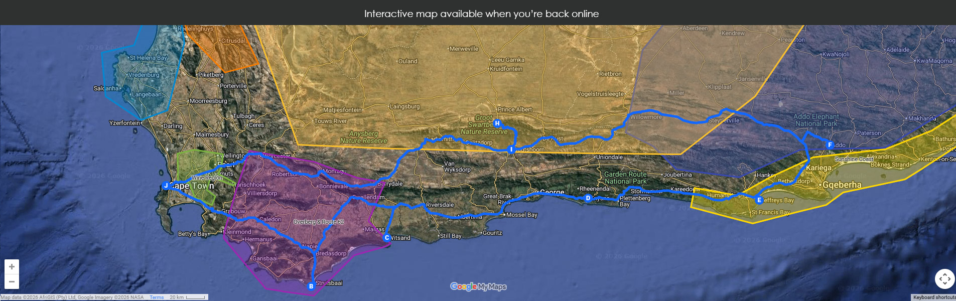 Map unavailable offline