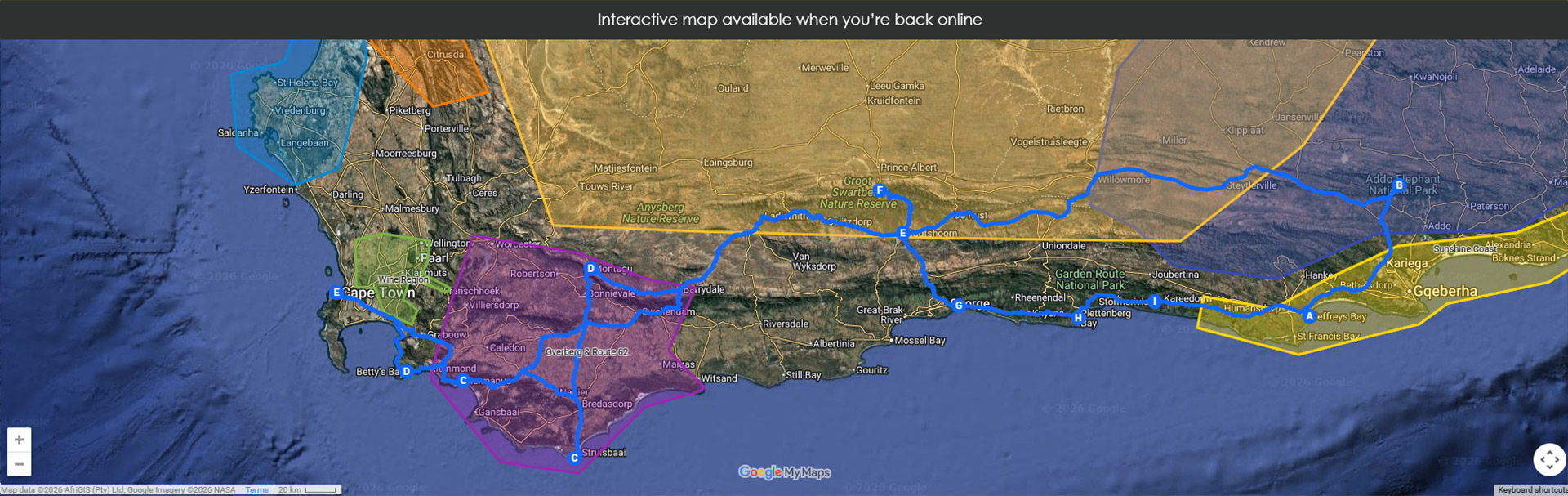 Map unavailable offline