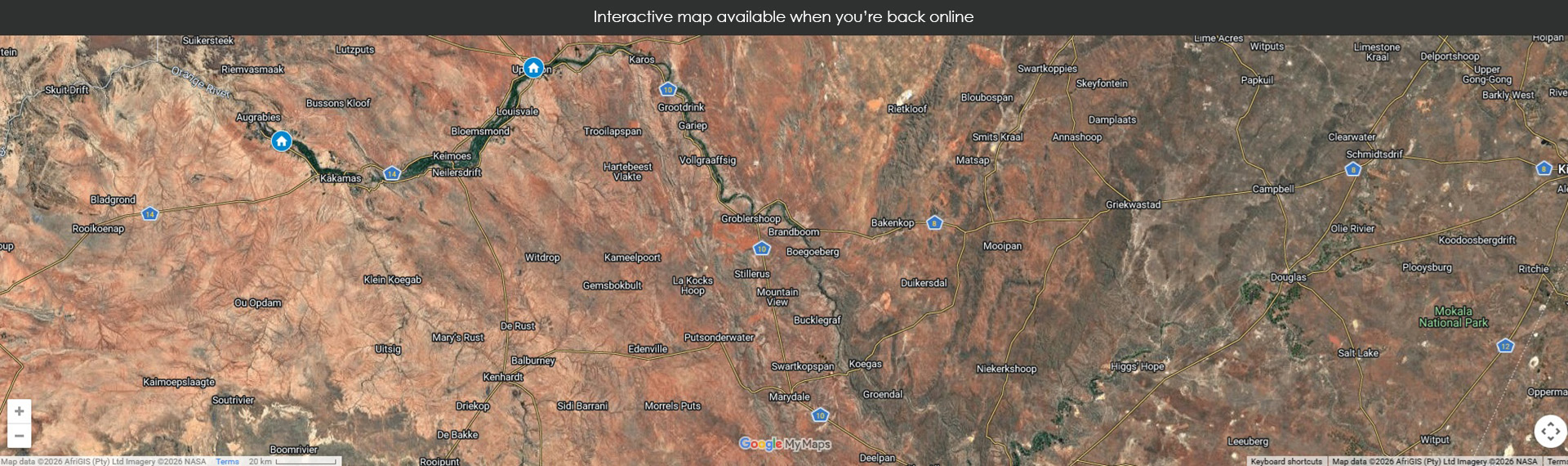 Map unavailable offline