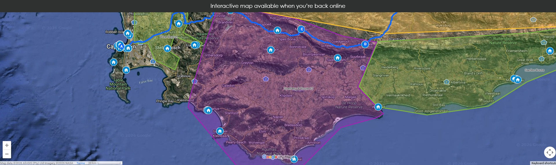 Map unavailable offline