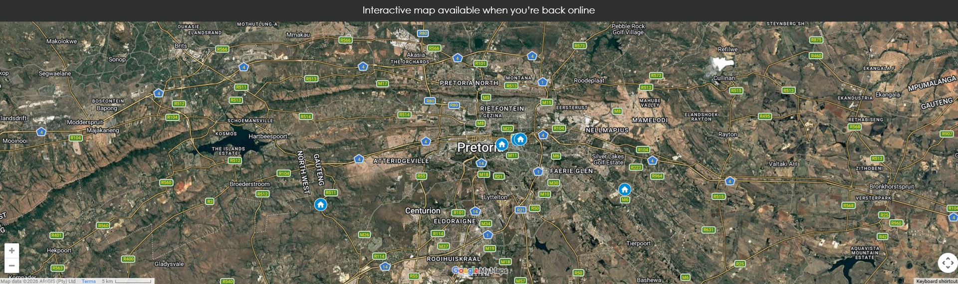 Map unavailable offline
