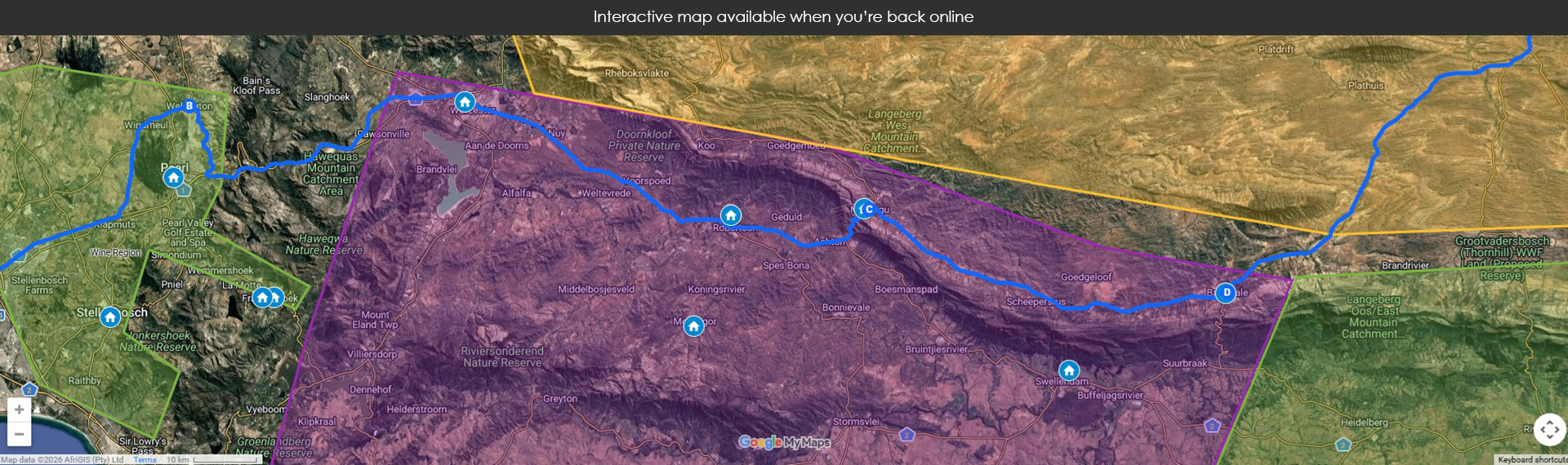 Map unavailable offline