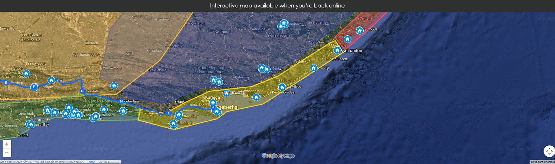 Map unavailable offline