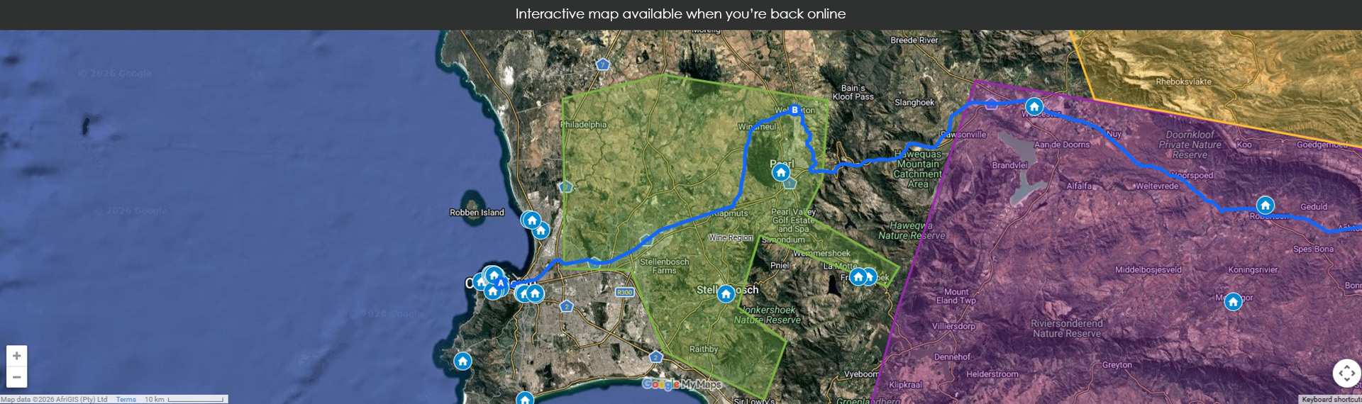 Map unavailable offline